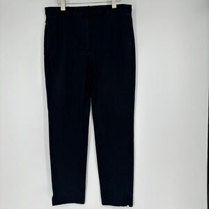 Theory Womens Black HW Taper Pant Bistretch 3 High Rise Ankle Slit Trousers 10
